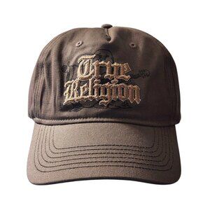 True Religion Buddha Logo Hat Cap One Size Strapback Charcoal Gray New NWT $59